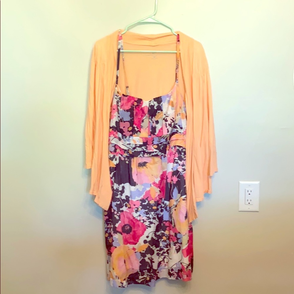 Spaghetti Strap Dress and Cardigan